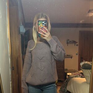 Women's Knit Sweater in Mauve